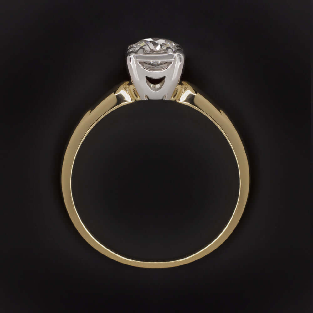 0.60ct G-H VS2 OLD EUROPEAN CUT DIAMOND ENGAGEMENT RING VINTAGE SOLITAIRE ESTATE