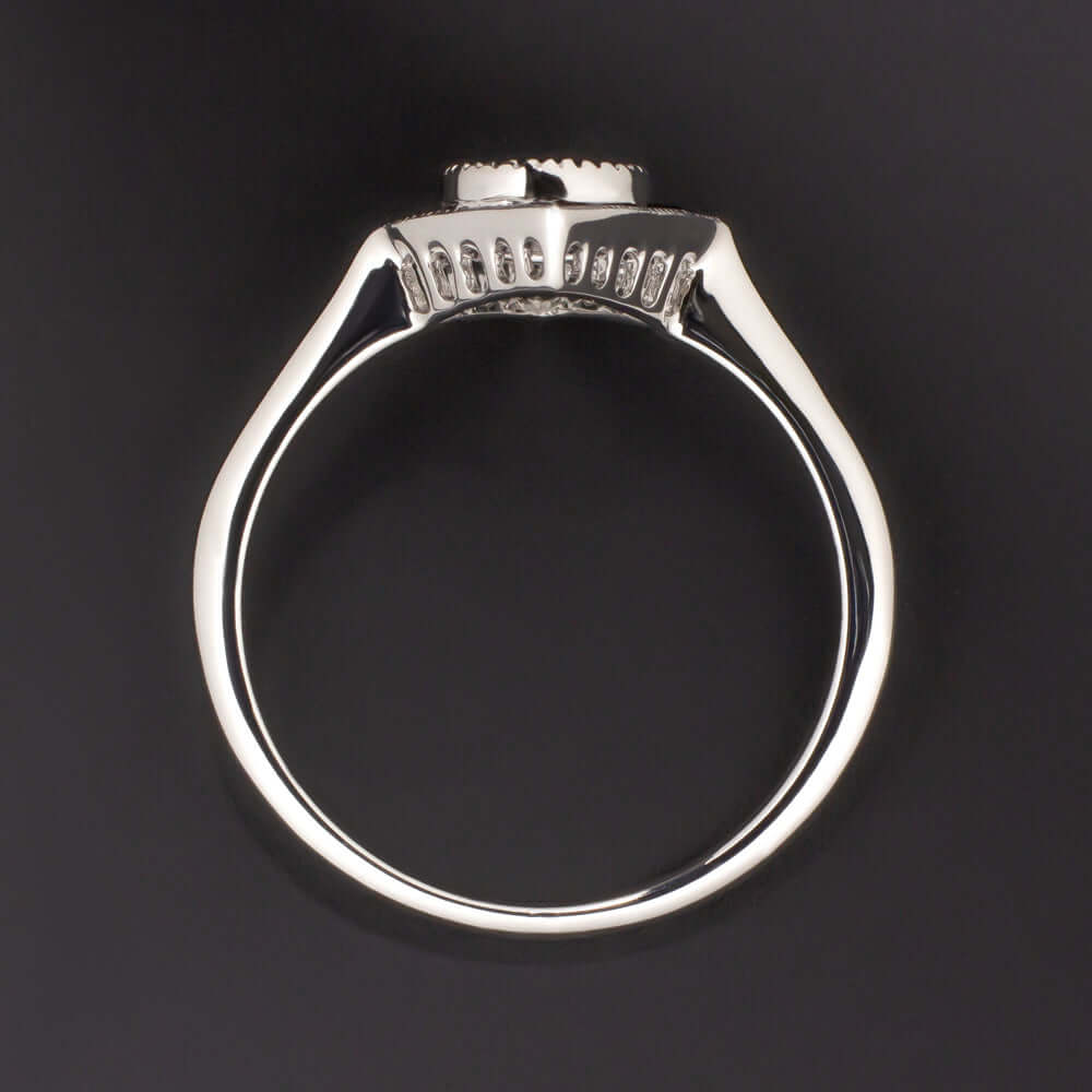 EMERALD 5mm ROUND ENGAGEMENT RING SETTING MOUNT VINTAGE STYLE ART DECO CALIBRE