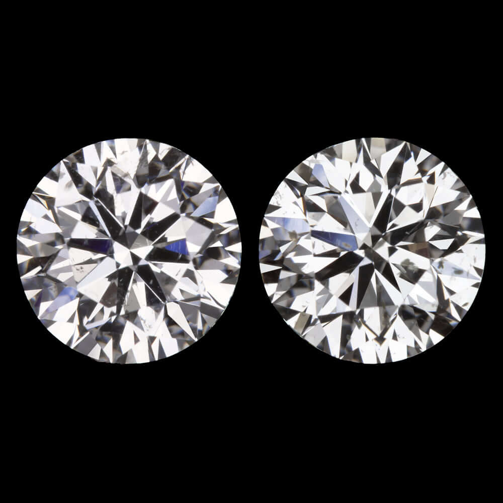 2 CARAT IGI CERTIFIED H SI2 VERY GOOD CUT DIAMOND STUD EARRINGS ROUND 2ct RBC Ivy & Rose