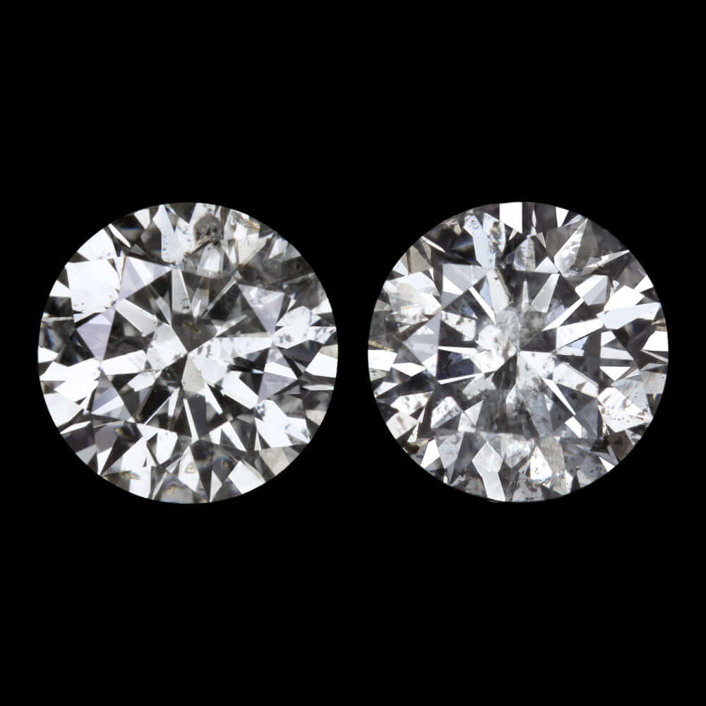 1.03ct VERY GOOD CUT NATURAL DIAMOND STUD EARRINGS WHITE CLEAN PAIR ROUND 1ct