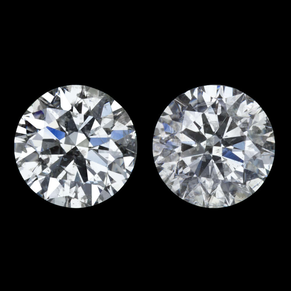1.42ct VERY GOOD CUT NATURAL DIAMOND STUD EARRINGS ROUND BRILLIANT PAIR 1.5ct