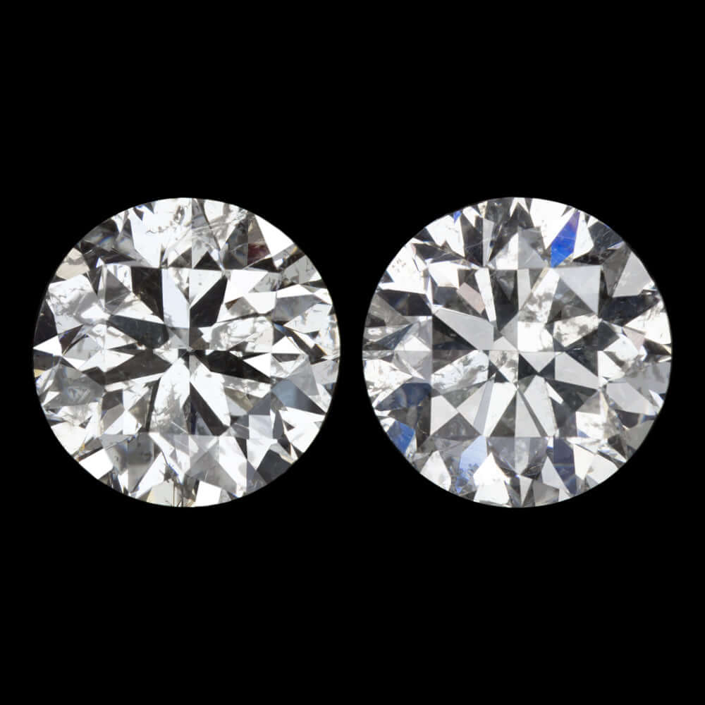 1.41ct VERY GOOD CUT DIAMOND STUD EARRINGS NATURAL ROUND BRILLIANT MATCHING PAIR