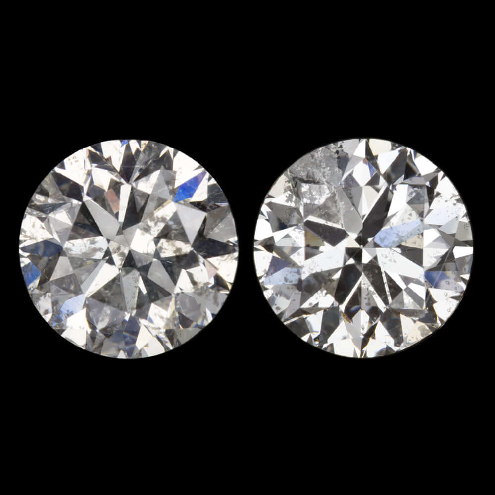1.64ct VERY GOOD CUT DIAMOND STUD EARRINGS NATURAL ROUND BRILLIANT PAIR CLASSIC