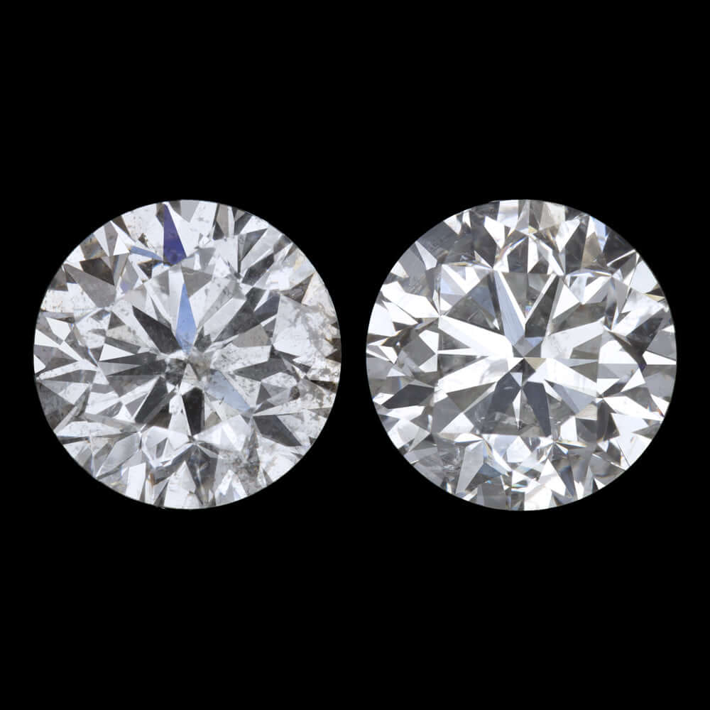1.52ct VERY GOOD CUT DIAMOND STUD EARRINGS NATURAL ROUND BRILLIANT MATCHING PAIR