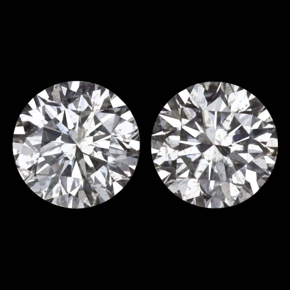1.5ct VERY GOOD CUT DIAMOND STUD EARRINGS NATURAL ROUND BRILLIANT MATCHING PAIR