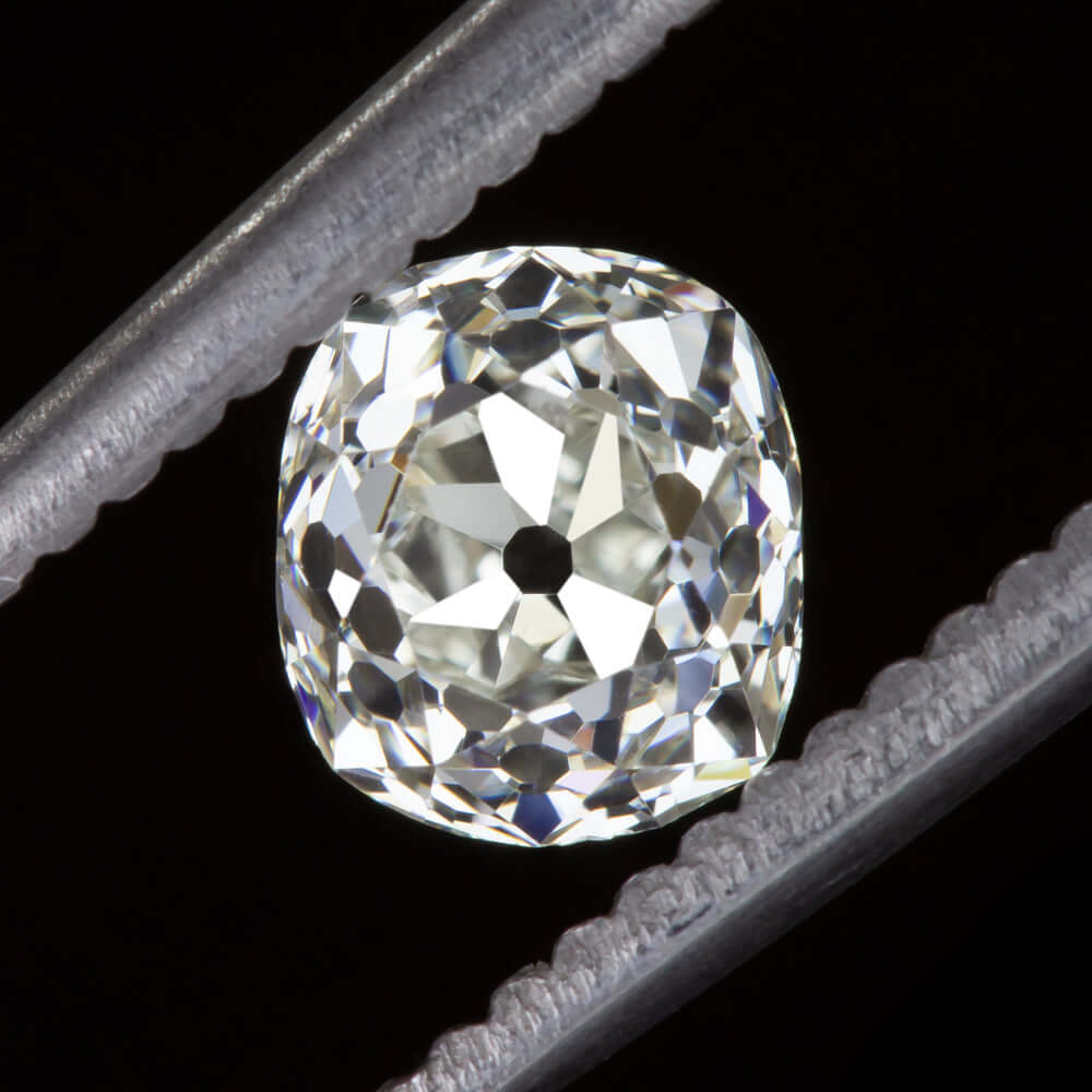 1ct ANTIQUE OLD MINE CUT DIAMOND GIA CERTIFIED K VS2 LONG VINTAGE CUSHION O.92ct