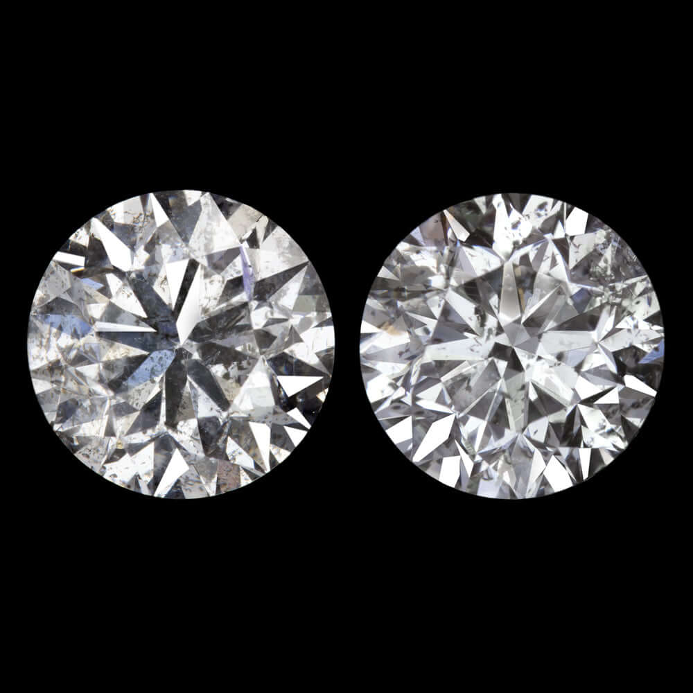 1.81ct VERY GOOD CUT DIAMOND STUD EARRINGS NATURAL ROUND BRILLIANT MATCHING PAIR