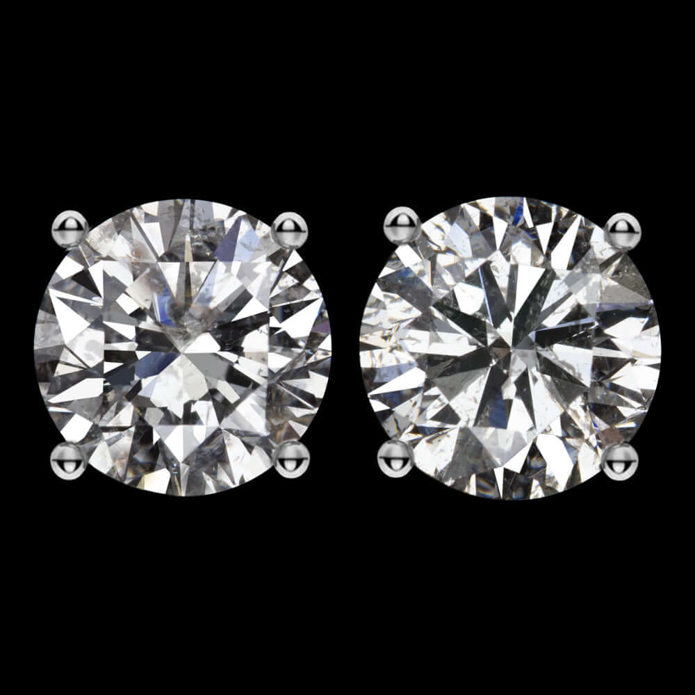 1.65ct VERY GOOD CUT DIAMOND STUD EARRINGS NATURAL ROUND BRILLIANT MATCHING PAIR