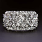 1.5 CARAT DIAMOND 11.4 GRAM PLATINUM COCKTAIL RING WIDE BAND NATURAL STATEMENT