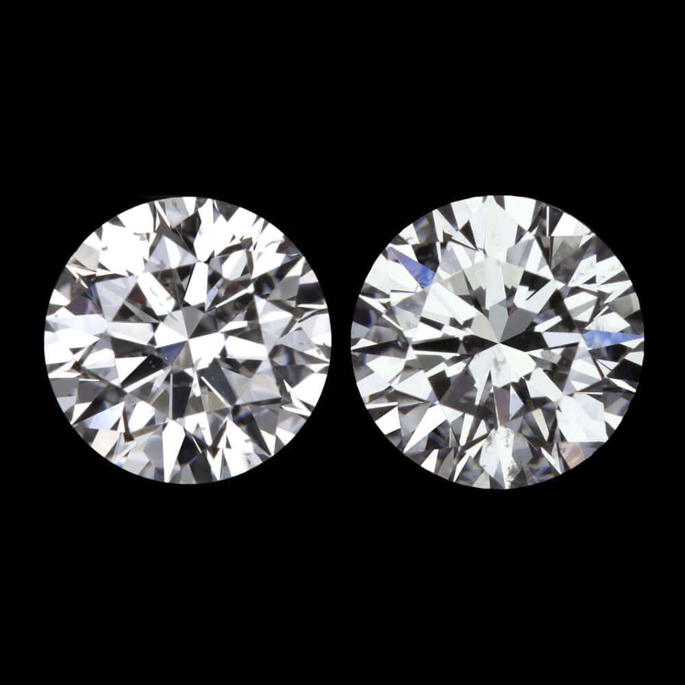 1.41ct GIA CERTIFIED D-E SI2 DIAMOND STUD EARRINGS 3x EXCELLENT ROUND CUT PAIR