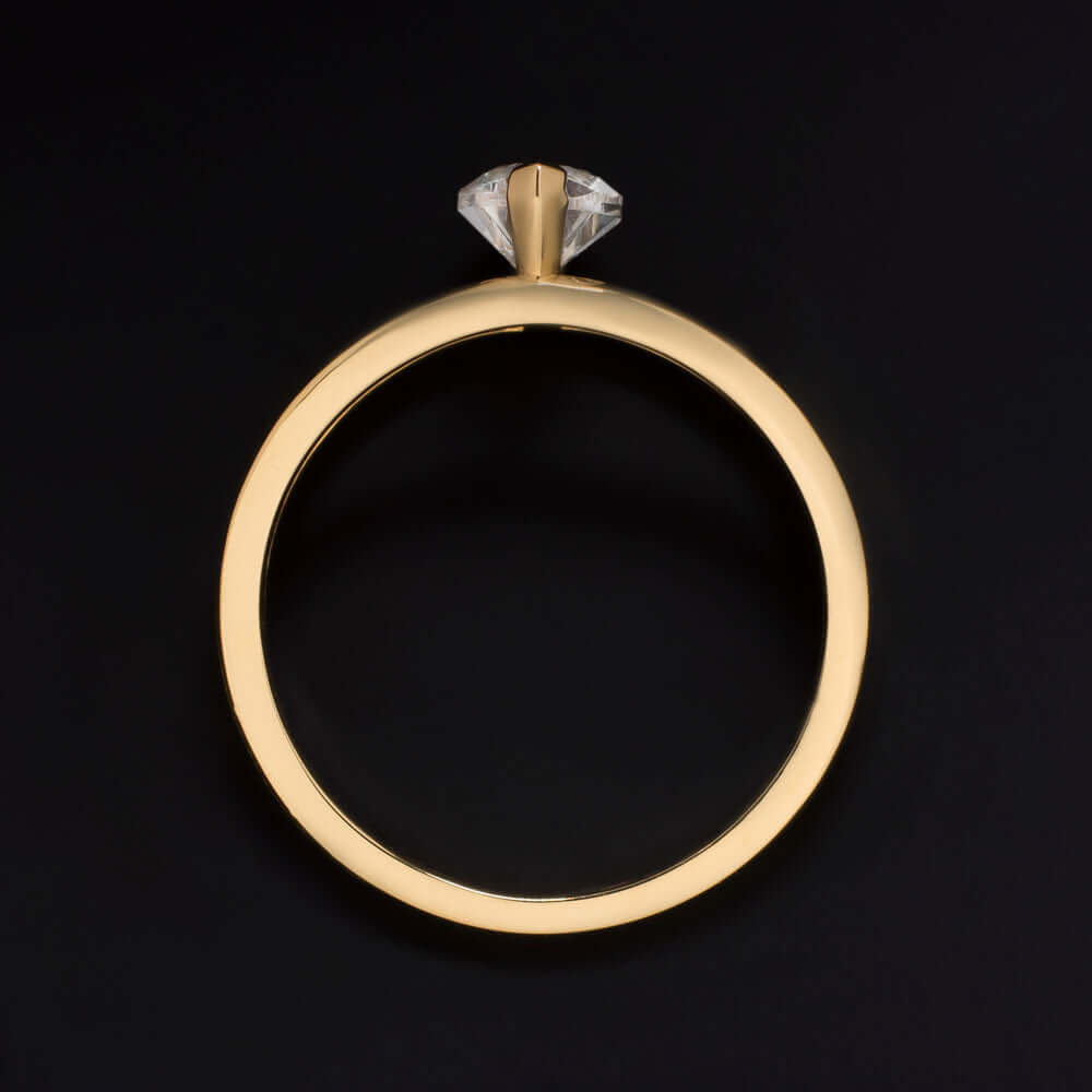 1 CARAT DIAMOND SPLIT SHANK SOLITAIRE RING MARQUISE CUT ENGAGEMENT YELLOW GOLD