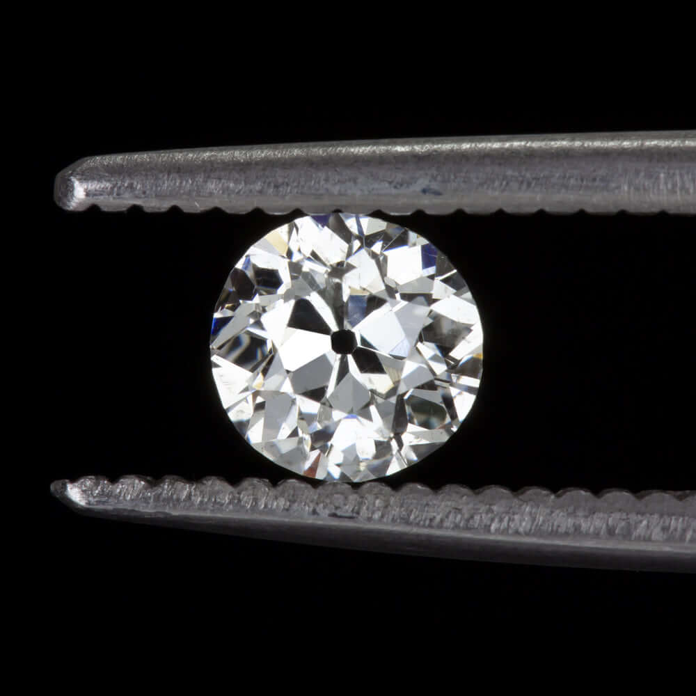0.67ct CERTIFIED OLD EUROPEAN CUT DIAMOND F SI2 VINTAGE 1920s LOOSE ESTATE 2/3