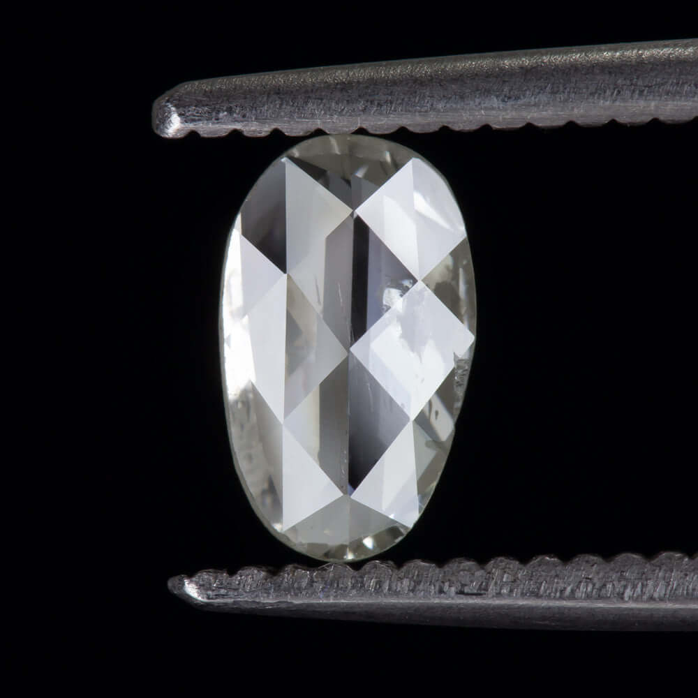 0.76ct OVAL ROSE CUT DIAMOND 8mm LONG LOOSE NATURAL ENGAGEMENT 3/4 CARAT RUSTIC
