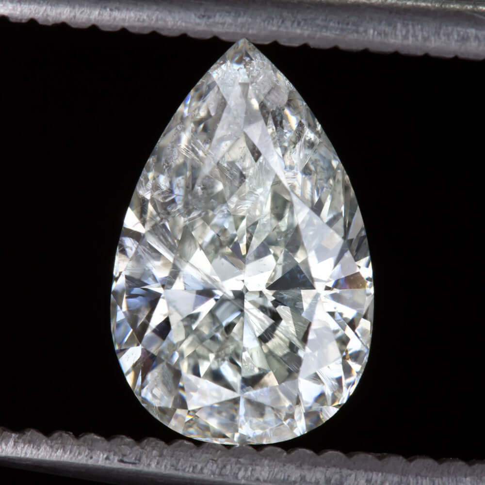 2 CARAT F-G SI PEAR CUT NATURAL DIAMOND LOOSE TEARDROP SHAPE ENGAGEMENT PENDANT