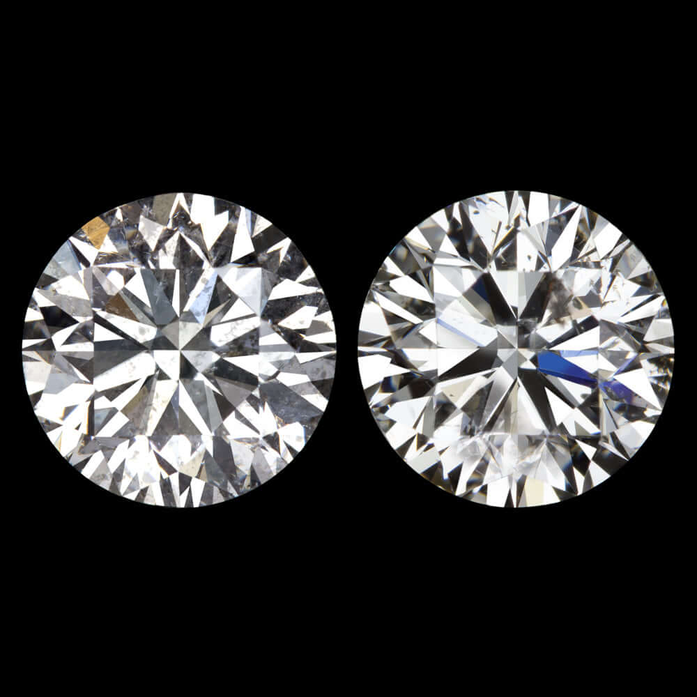 1.90ct VERY GOOD CUT DIAMOND STUD EARRINGS NATURAL ROUND CUT MATCHING PAIR 2ct