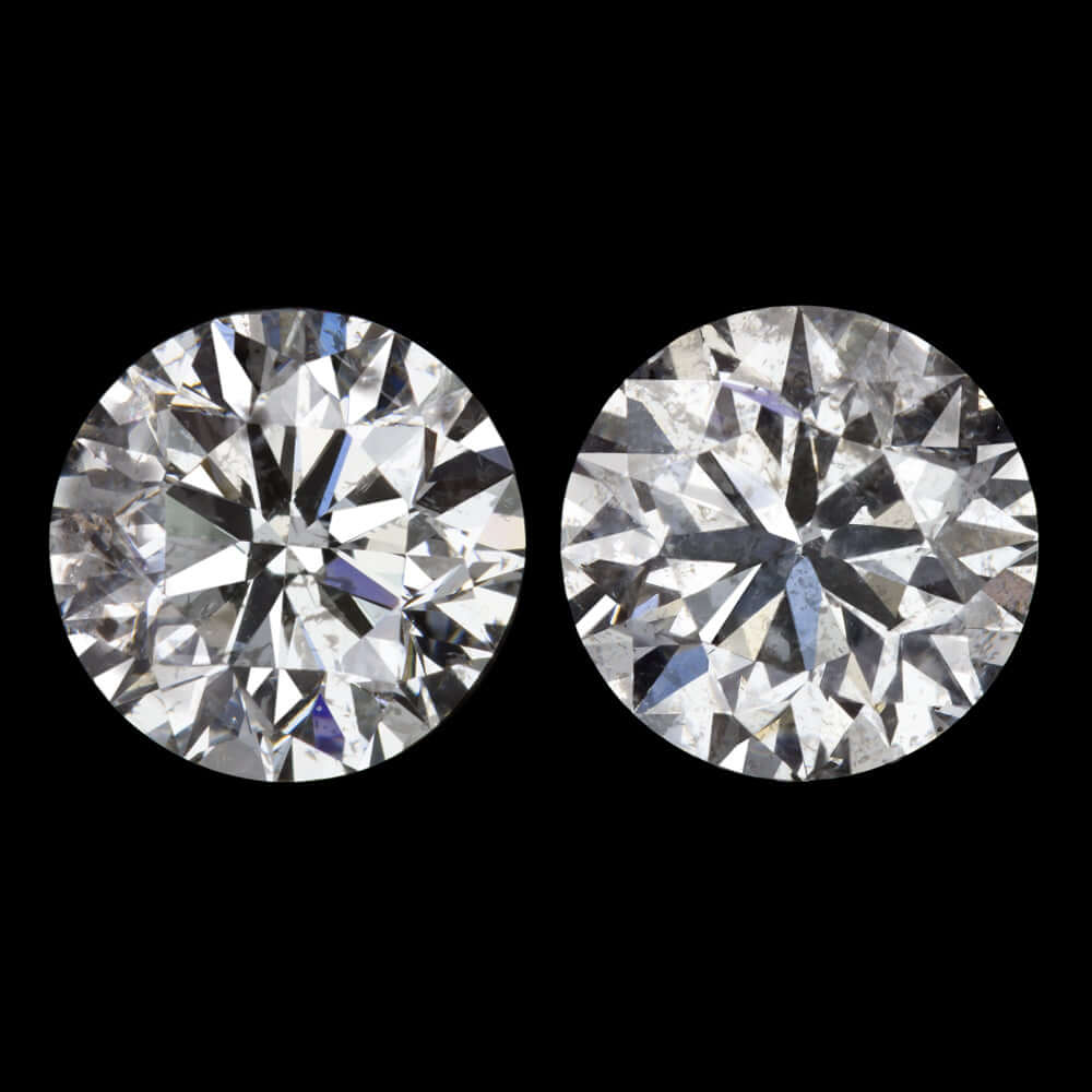 1.90ct VERY GOOD CUT DIAMOND STUD EARRINGS NATURAL ROUND BRILLIANT CUT PAIR 2ct