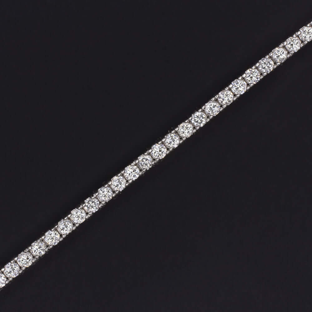 2 CARAT VERY GOOD CUT DIAMOND TENNIS BRACELET 14K WHITE GOLD ROUND BRILLIANT