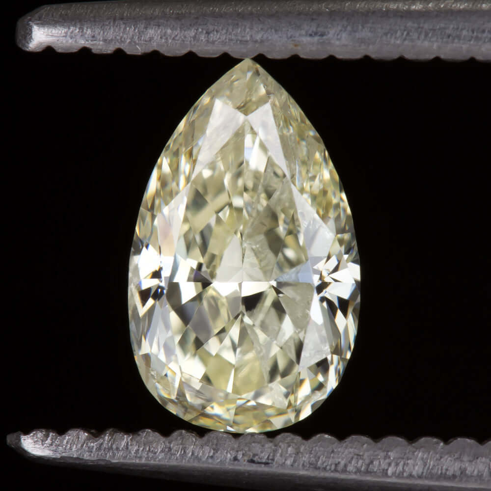 1 CARAT PEAR SHAPE CUT DIAMOND NATURAL LOOSE LIGHT YELLOW EARTH MINED PENDANT