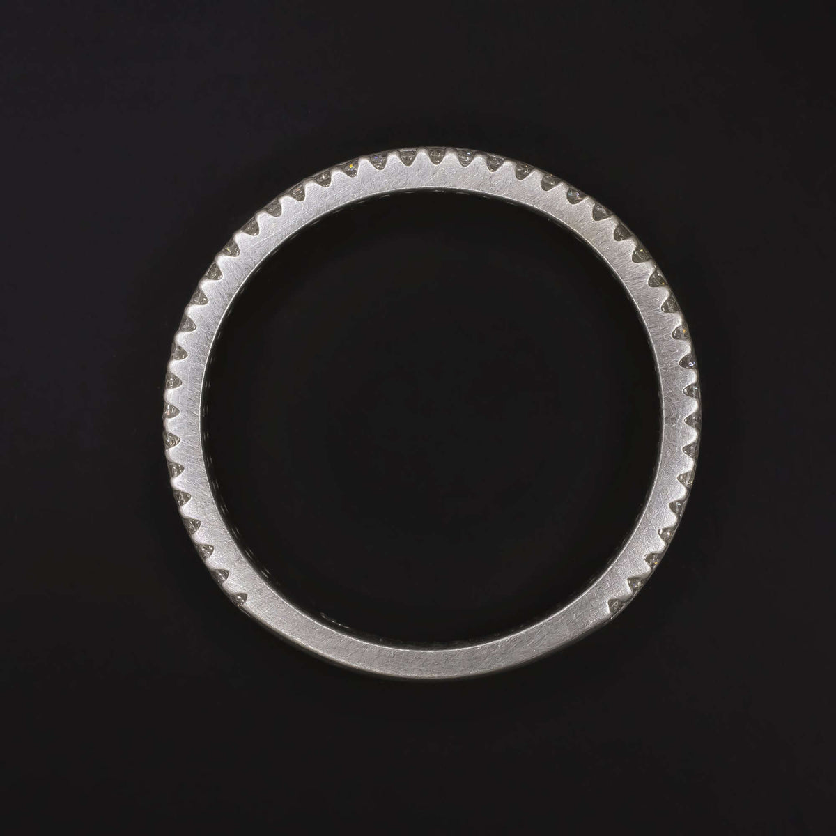 0.56ct NATURAL DIAMOND WEDDING BAND 3/4 ETERNITY STACKING RING 14k WHITE GOLD