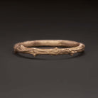 14K BRANCH STACKING RING RUSTIC BOHO ORGANIC WEDDING BAND ROSE GOLD VINE THORN