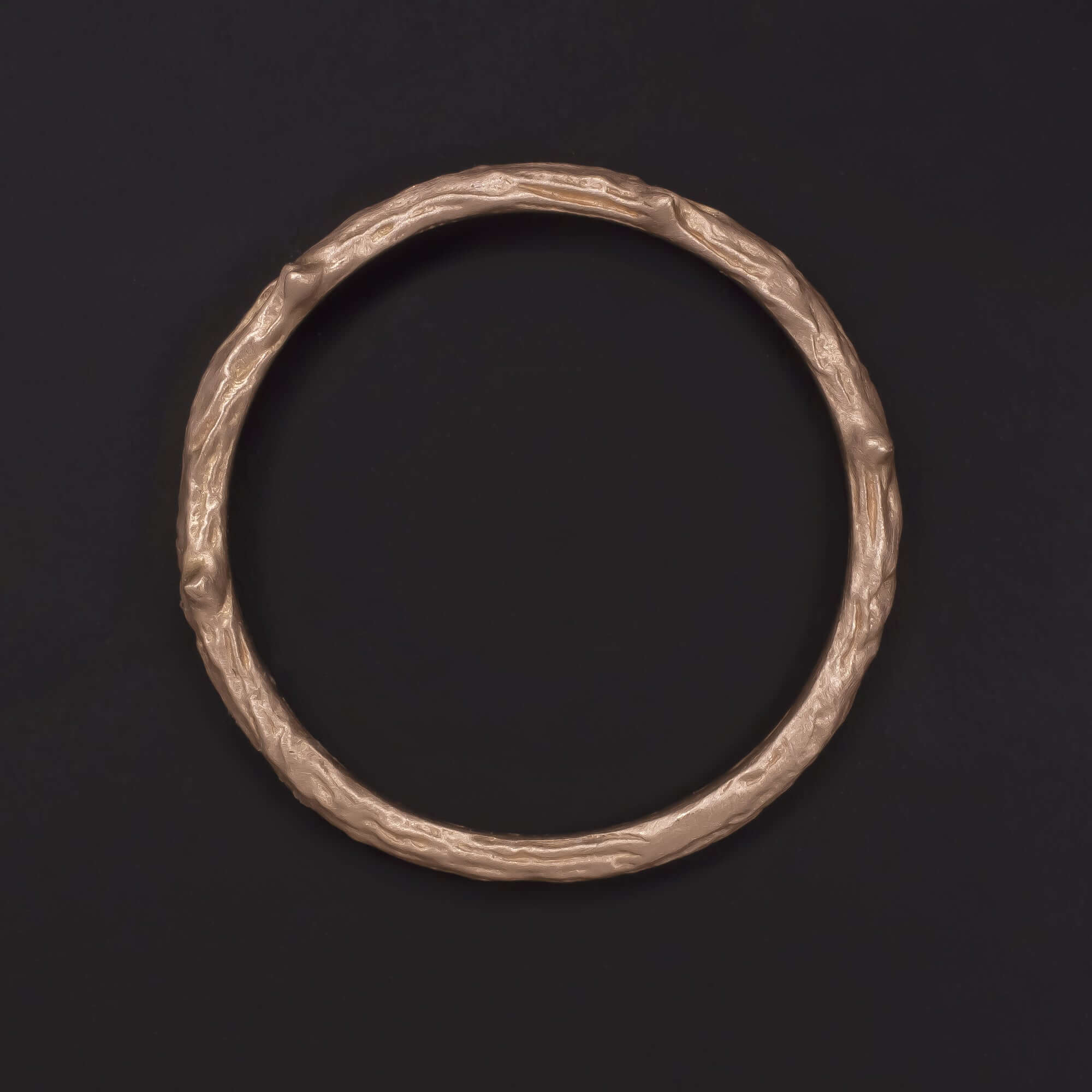 14K BRANCH STACKING RING RUSTIC BOHO ORGANIC WEDDING BAND ROSE GOLD VINE THORN