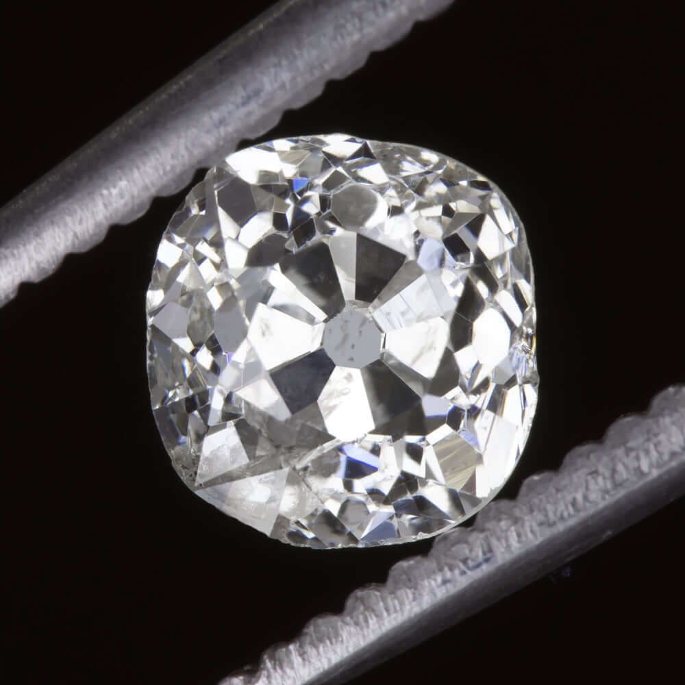 1.22ct OLD MINE CUT DIAMOND VINTAGE ANTIQUE LOOSE CUSHION BRILLIANT CUT NATURAL