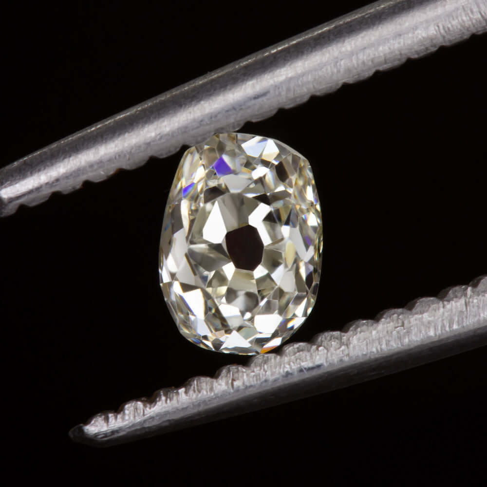 1/2 CARAT I VS1 OLD MINE CUT DIAMOND ELONGATED CUSHION ESTATE ANTIQUE LOOSE 0.5