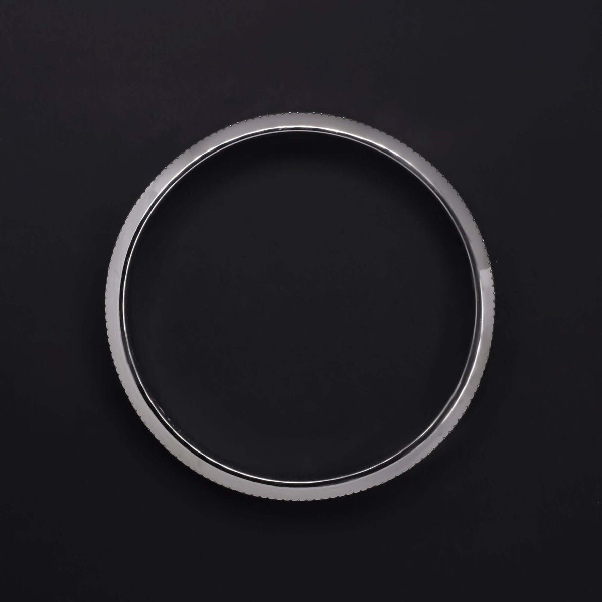 18 WHITE GOLD ETERNITY WEDDING RING BAND VINTAGE ORANGE BLOSSOM ENGRAVED CLASSIC