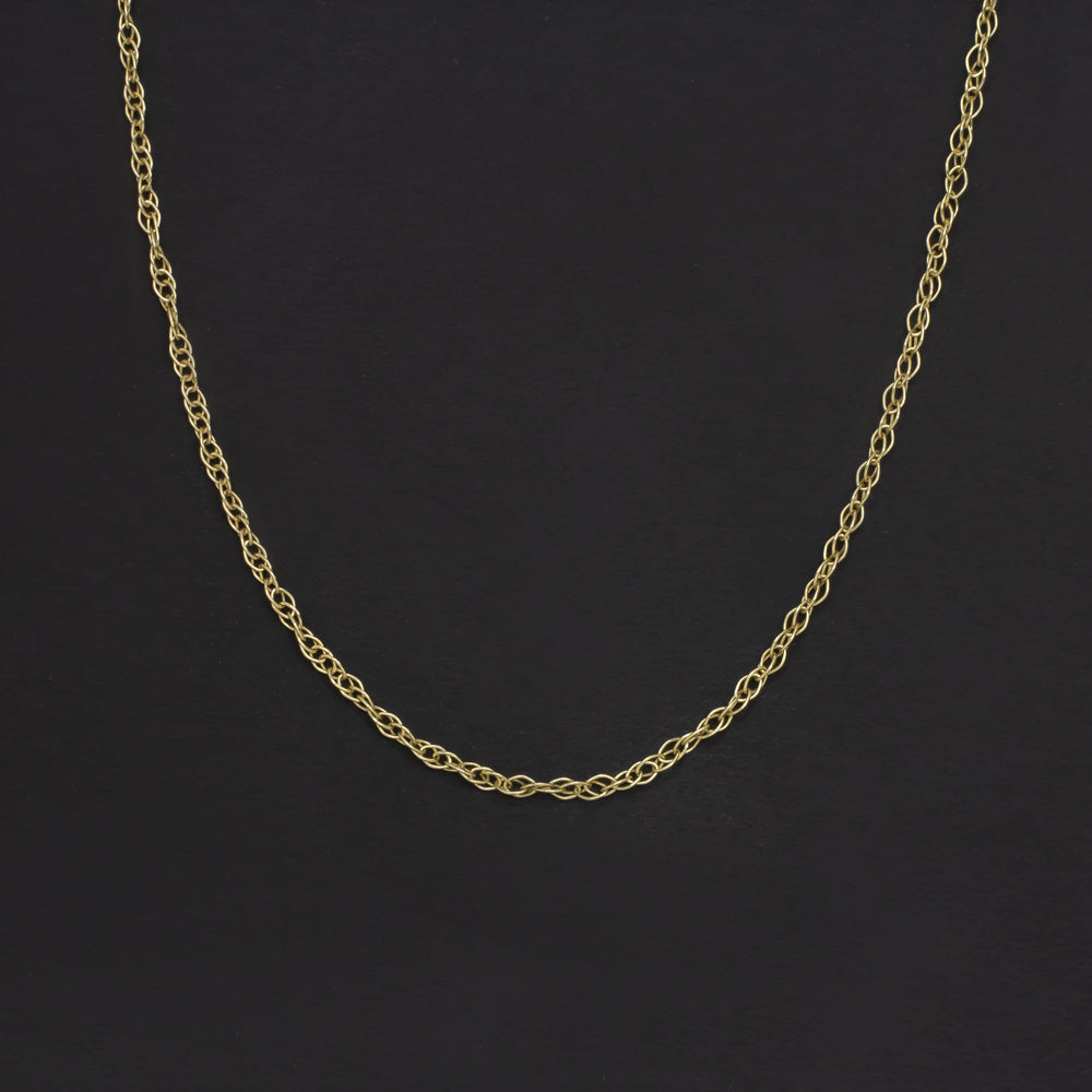 SOLID 14K YELLOW GOLD 18 INCH CABLE CHAIN 0.5mm DAINTY CLASSIC LADIES NECKLACE