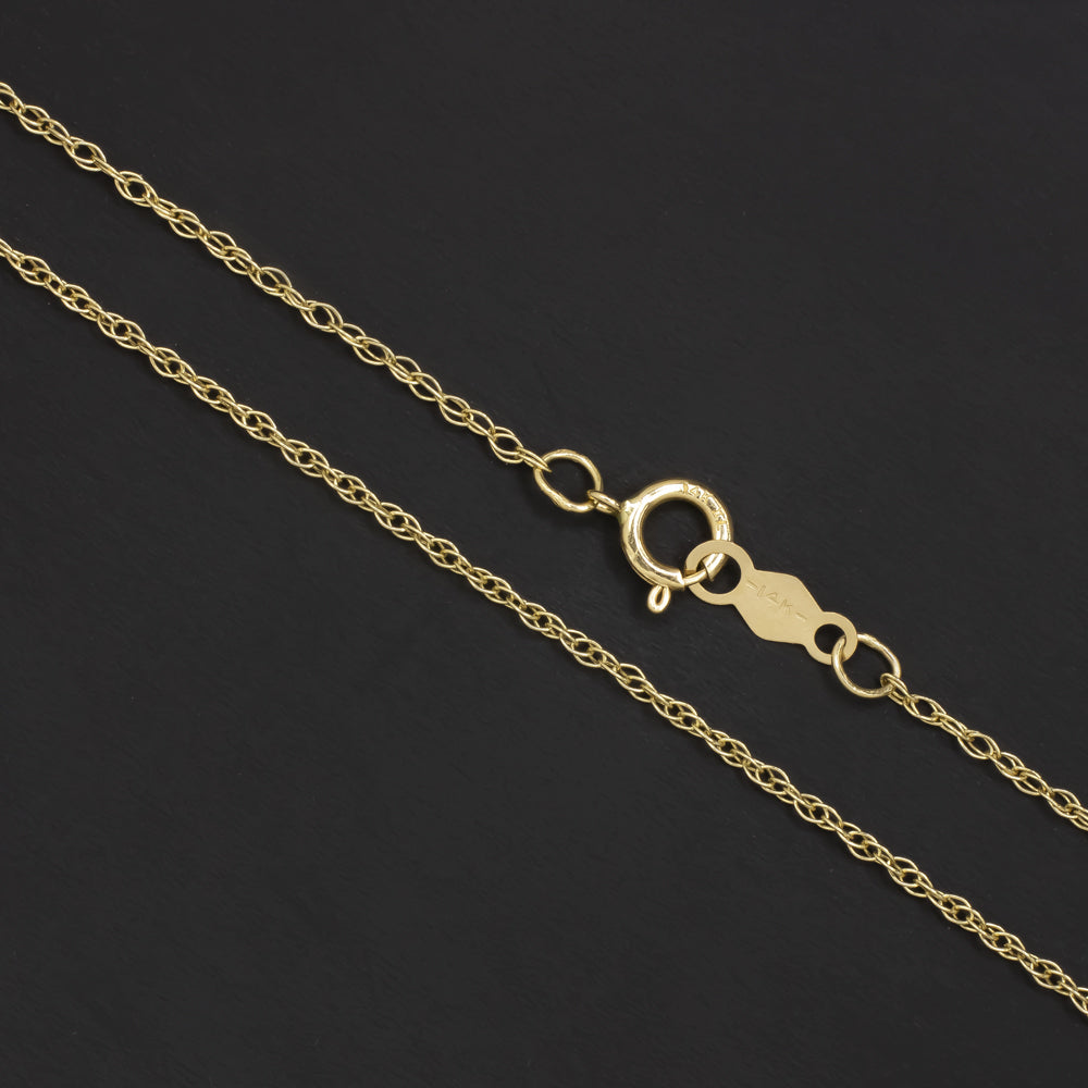 SOLID 14K YELLOW GOLD 18 INCH CABLE CHAIN 0.5mm DAINTY CLASSIC LADIES NECKLACE