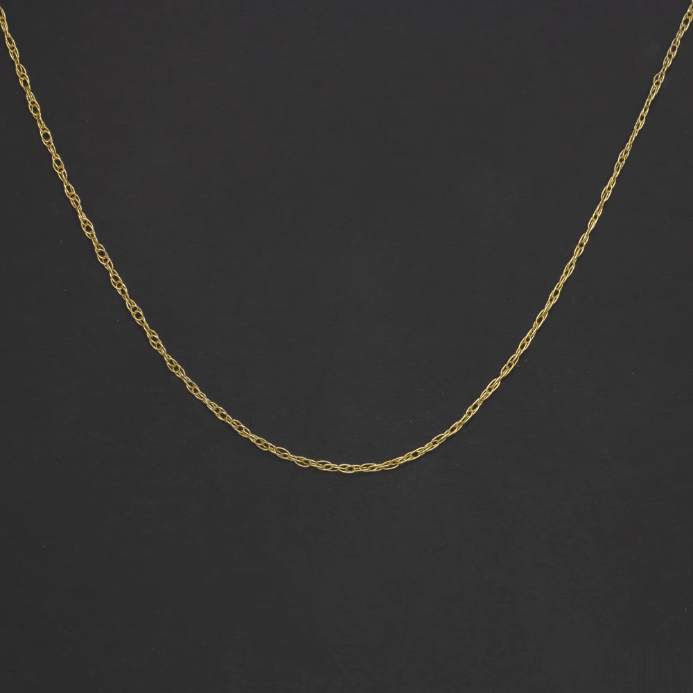 SOLID 14K YELLOW GOLD 18in CABLE CHAIN 0.3mm DAINTY CLASSIC LADIES NECKLACE THIN