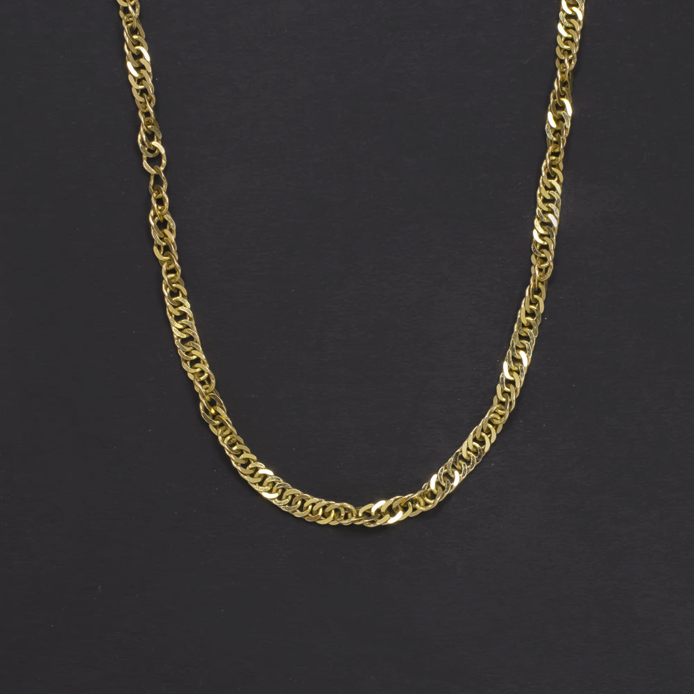 SOLID 14K YELLOW GOLD CURB LINK CHAIN 1.5mm 18 INCH MENS LADIES NECKLACE CLASSIC