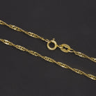 SOLID 14K YELLOW GOLD CURB LINK CHAIN 1.5mm 18 INCH MENS LADIES NECKLACE CLASSIC