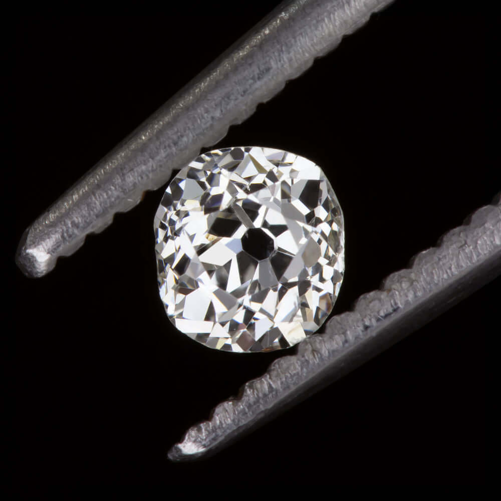 0.40ct GIA CERTIFIED J SI2 OLD MINE CUT DIAMOND VINTAGE ANTIQUE LOOSE CUSHION