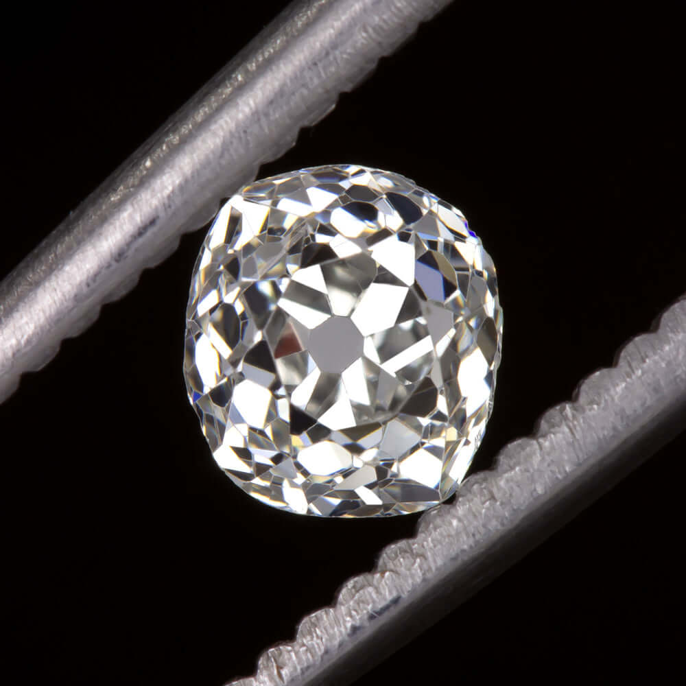 0.72ct GIA CERTIFIED H VS2 OLD MINE CUT DIAMOND ANTIQUE LOOSE CUSHION 1900s
