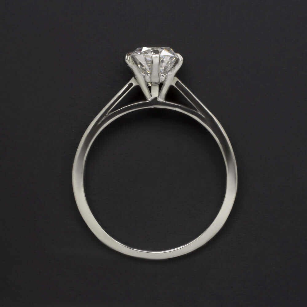 1.29ct GIA CERTIFIED OLD MINE CUT DIAMOND ENGAGEMENT RING FRENCH ANTIQUE 18k