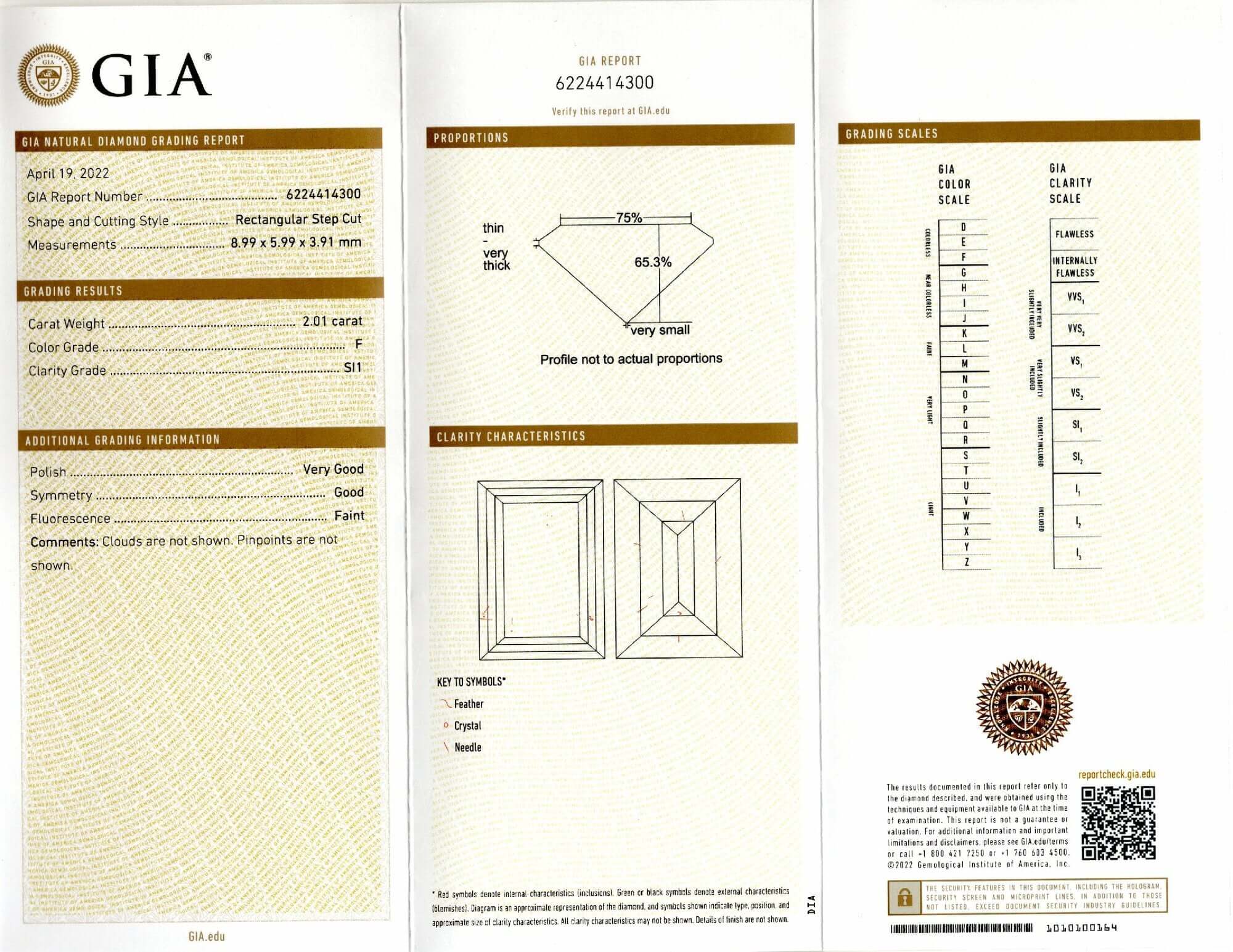 2 CARAT GIA CERTIFIED F SI1 DIAMOND VINTAGE ENGAGEMENT RING PLATINUM EMERALD CUT