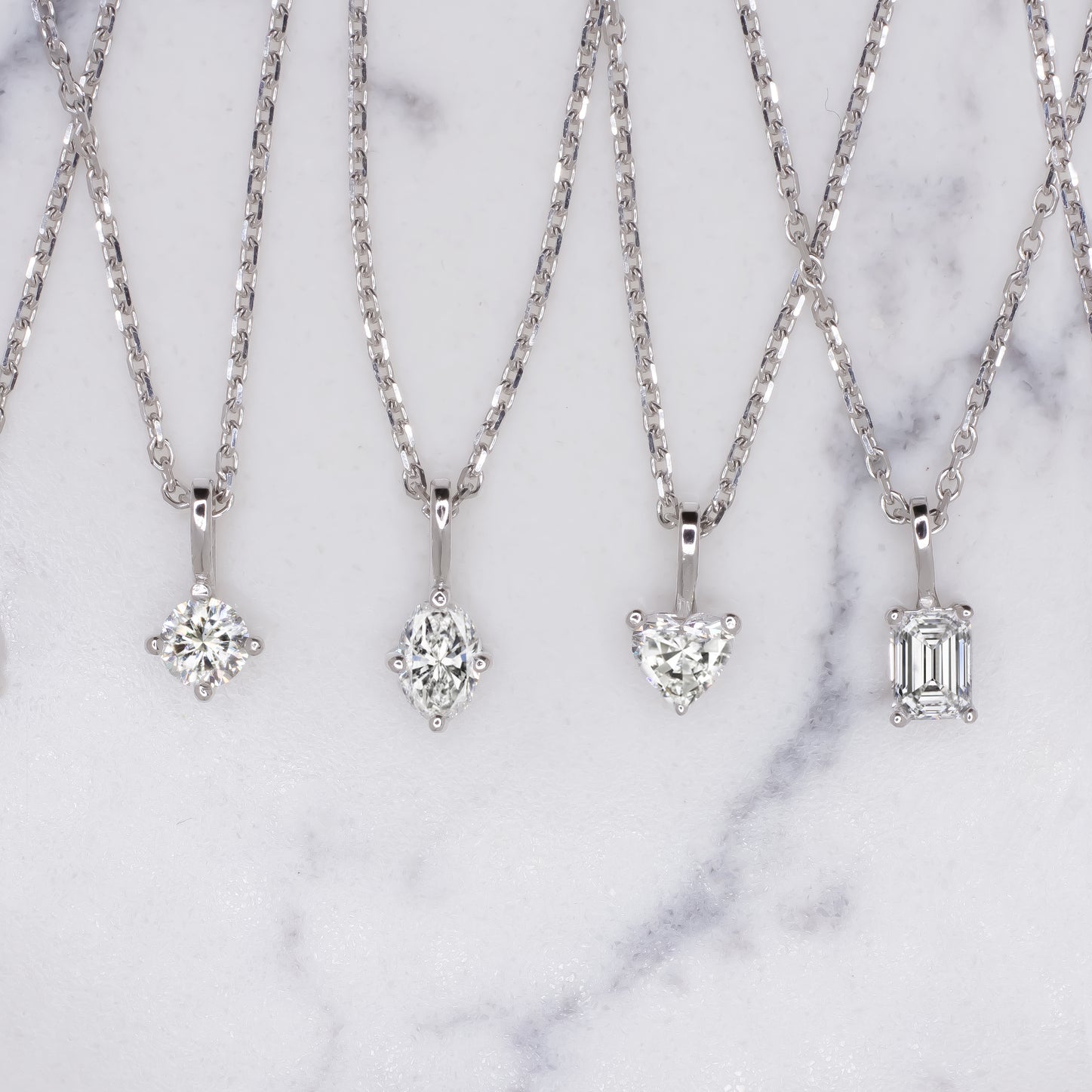 ROUND BRILLIANT CUT NATURAL DIAMOND NECKLACE MINIMALIST CHARM PENDANT 14k DAINTY