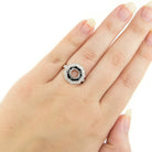 ONYX DIAMOND RING SETTING ROUND VINTAGE STYLE ENGAGEMENT ART DECO SEMI MOUNT