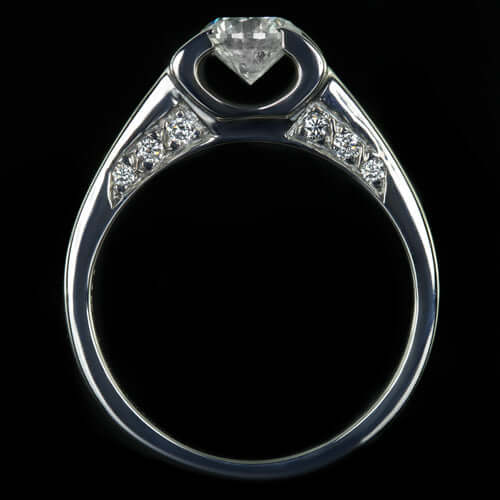 1.36ct NATURAL IDEAL CUT ROUND EXCELLENT DIAMOND F COLOR ENGAGEMENT RING 14K