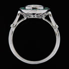VINTAGE STYLE DIAMOND EMERALD ENGAGEMENT RING SETTING ROUND 7m SEMI MOUNT TARGET Ivy & Rose