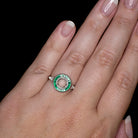 VINTAGE STYLE DIAMOND EMERALD ENGAGEMENT RING SETTING ROUND 7m SEMI MOUNT TARGET Ivy & Rose
