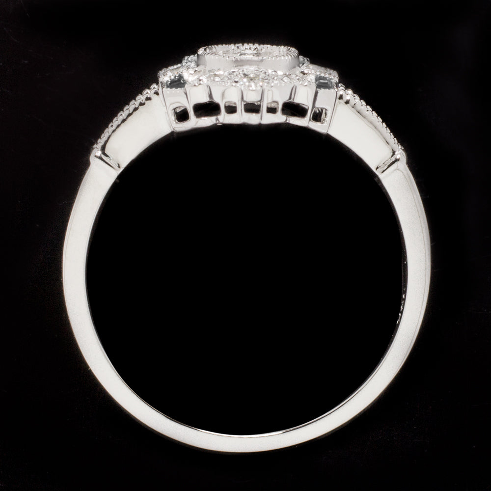 VINTAGE STYLE ONYX DIAMOND RING SETTING SEMI MOUNT COCKTAIL ART DECO TARGET