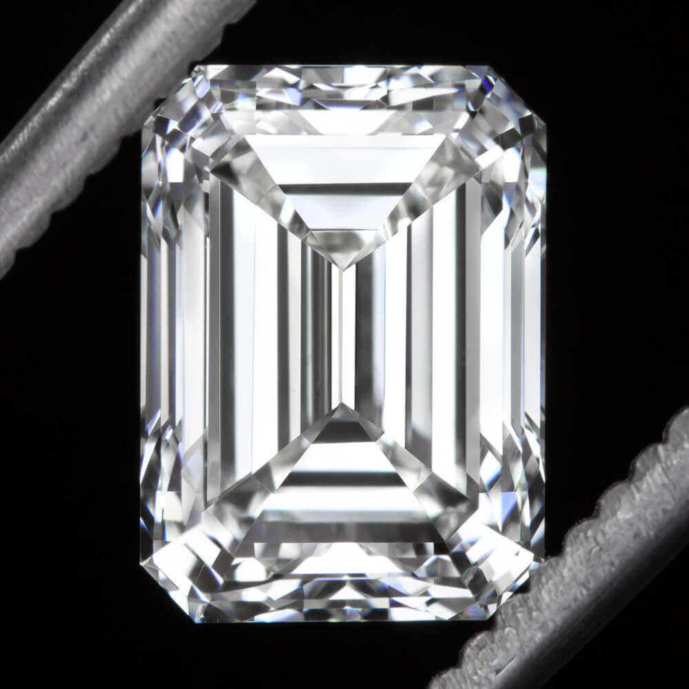 2 CARAT LAB CREATED DIAMOND IGI CERTIFIED F VVS2 EMERALD CUT LOOSE COLORLESS 2ct