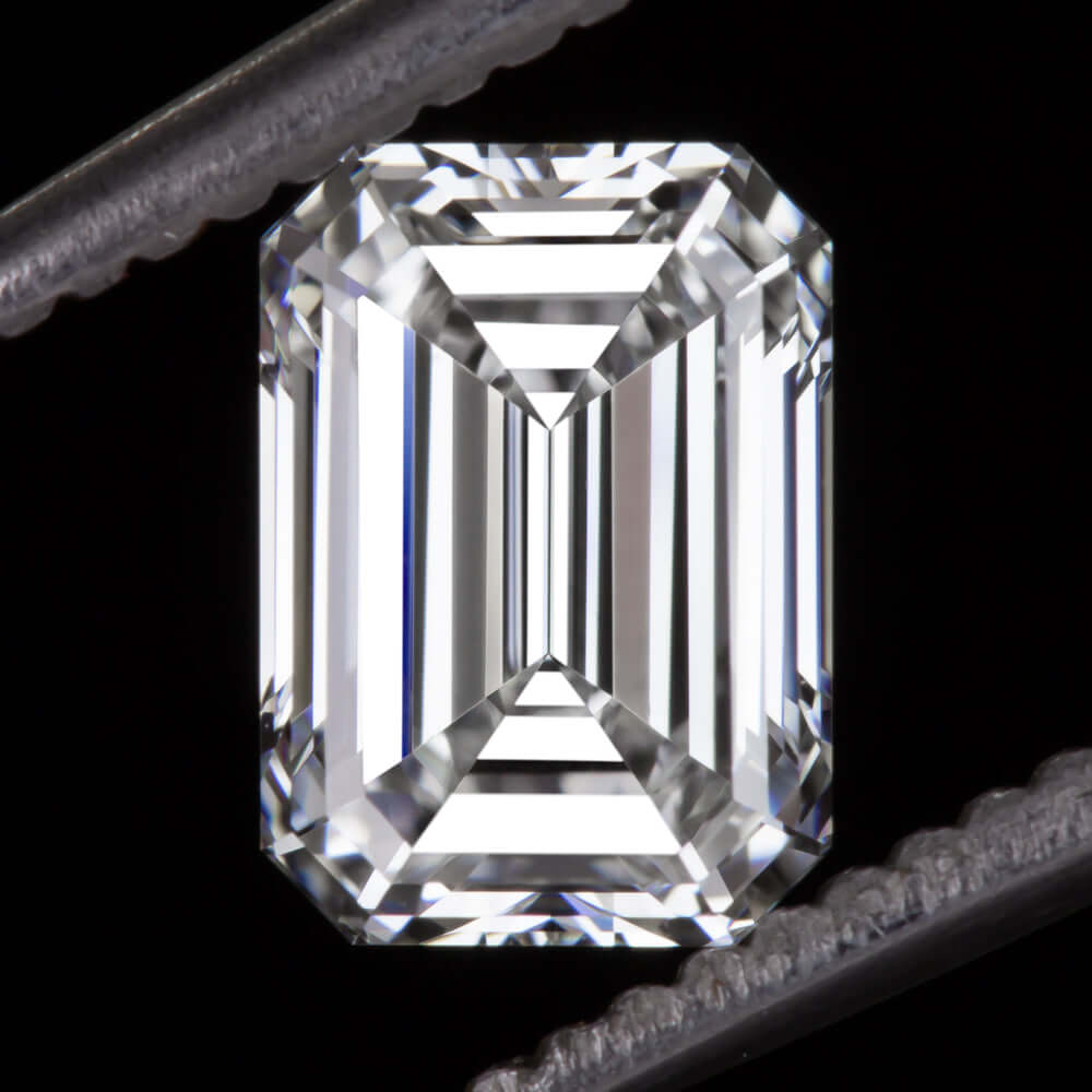 1.5 CARAT LAB CREATED DIAMOND CERTIFIED E VS1 LOOSE EMERALD CUT CREATED 1.5ct