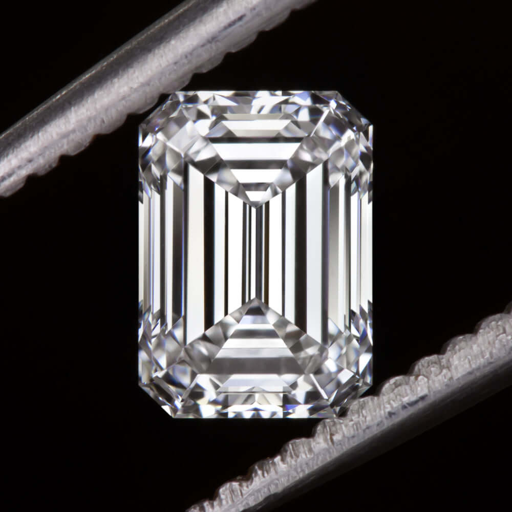 1 CARAT LAB CREATED DIAMOND CERTIFIED E VVS2 EMERALD SHAPE CUT LOOSE COLORLESS