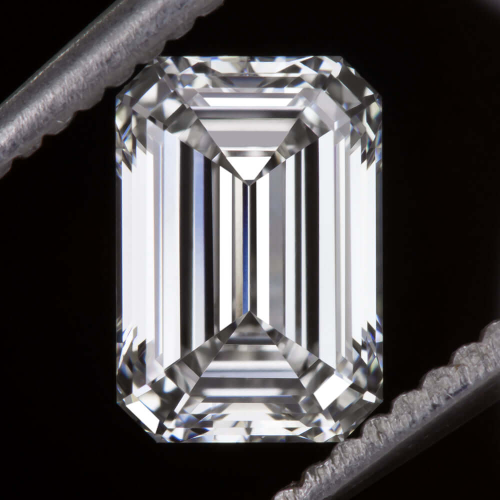 1.5 CARAT LAB CREATED DIAMOND IGI CERTIFIED F VVS2 EMERALD SHAPE CUT LOOSE 1.5ct