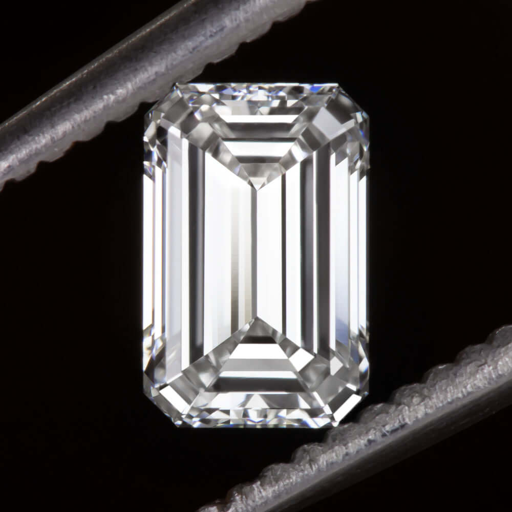 1 CARAT LAB CREATED DIAMOND CERTFIED F VS1 EMERALD SHAPE CUT LOOSE ENGAGEMENT
