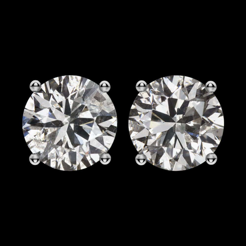 0.73ct VERY GOOD CUT NATURAL DIAMOND STUD EARRINGS ROUND CUT PAIR WHITE GOLD