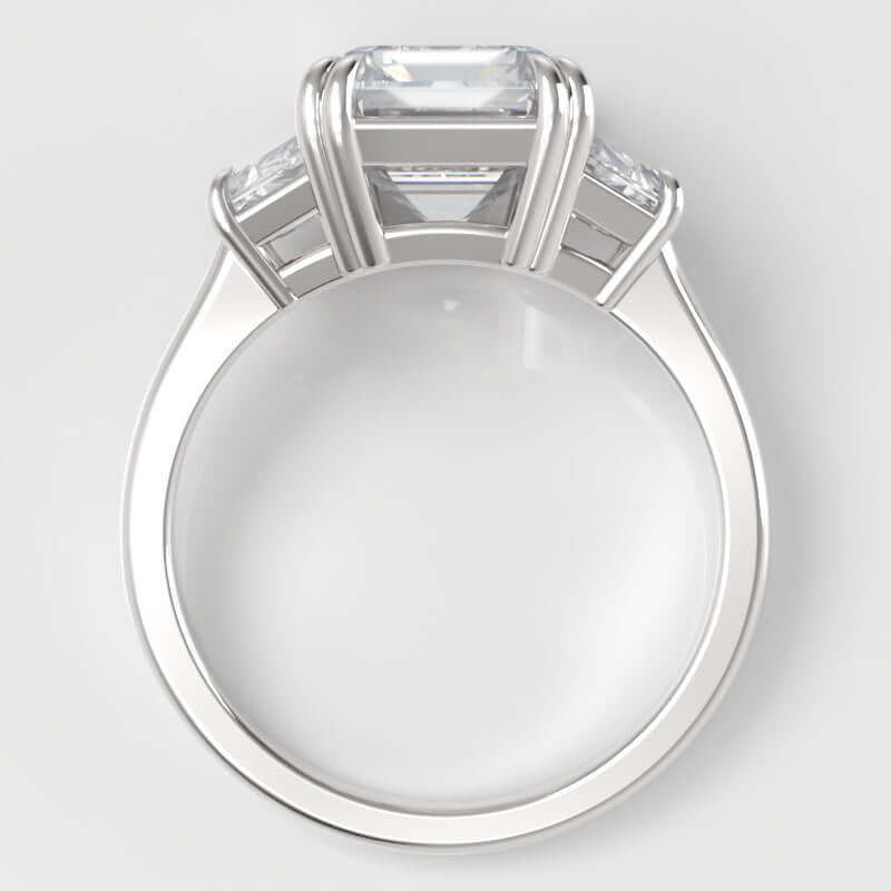 5.83ct GIA CERTIFIED D FLAWLESS DIAMOND ENGAGEMENT RING PLATINUM EMERALD CUT 5ct